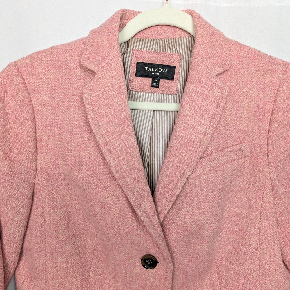 Talbots Herringbone Wool Blazer - image 4
